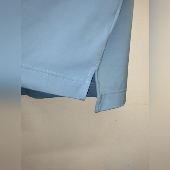 FootJoy (Size M) Men's Sky Blue SS Stretch Blend Button Front Collar Polo Shirt - Picture 6 of 9